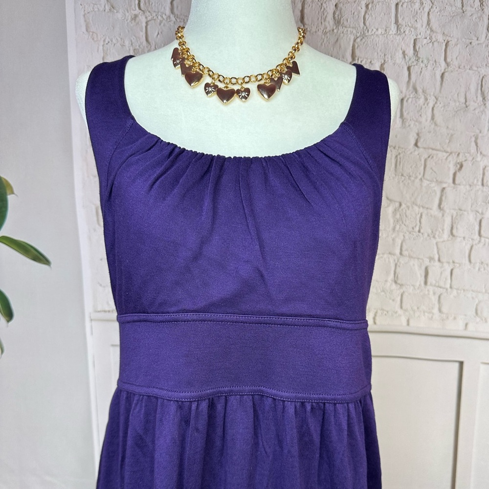 LOFT Deep‎ Purple Midi Dress size 8 - Picture 6 of 9